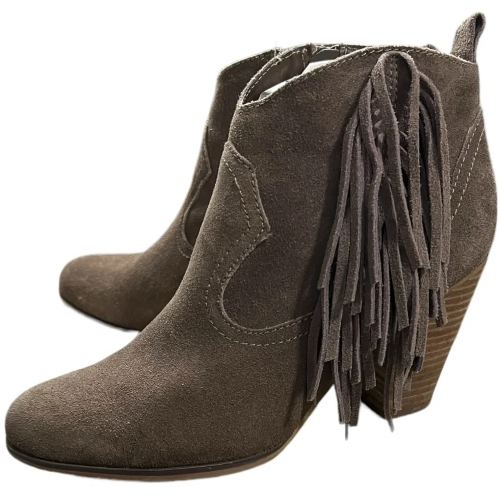 Steve Madden Ohio Western Suede Fringe Bootie Size 9M